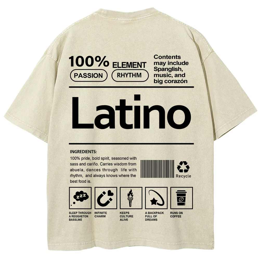 Latino Unisex Fit  Washed T-Shirt