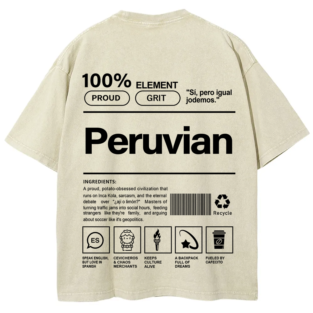 Peruvian Unisex Fit  Washed T-Shirt