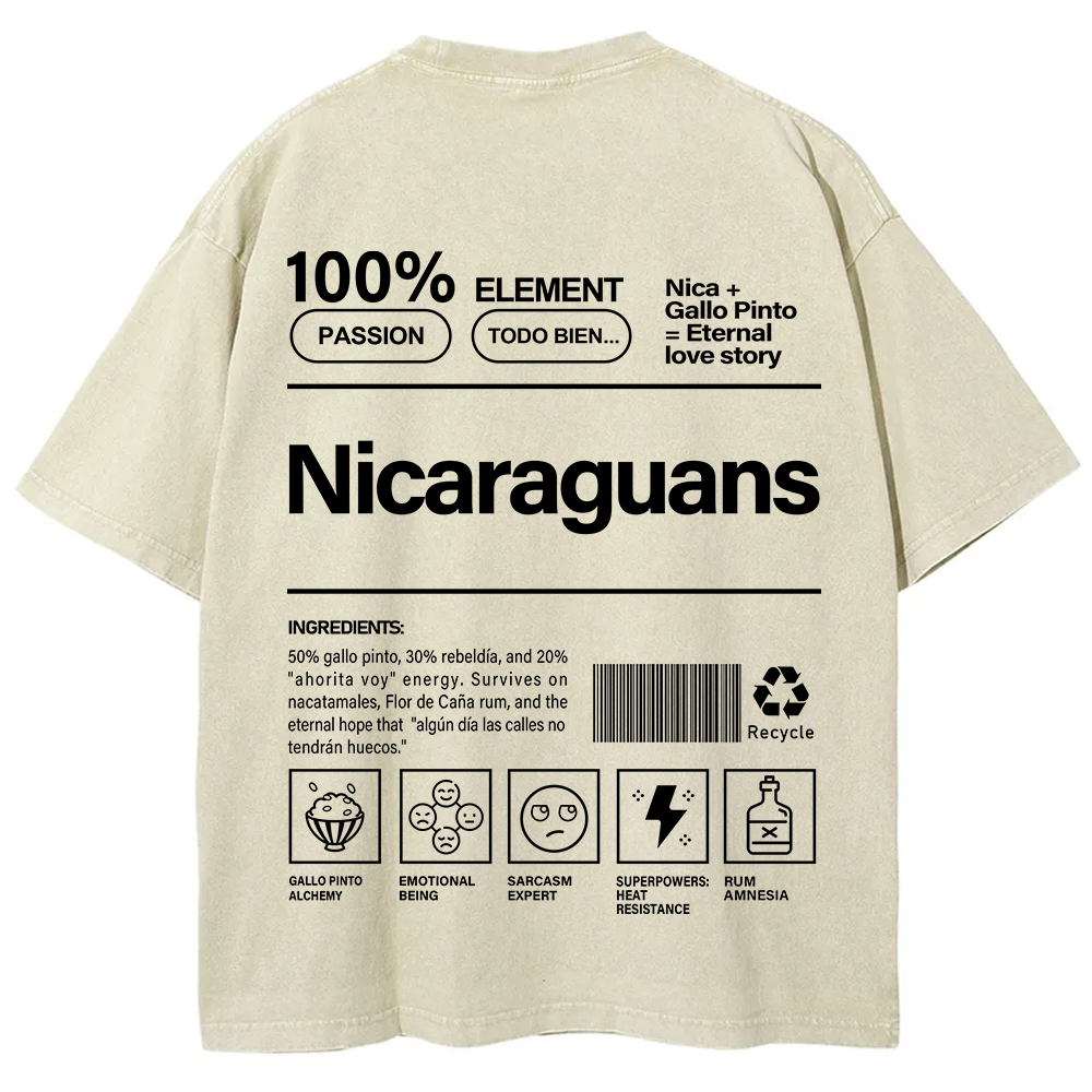 Nicaraguans Unisex Fit  Washed T-Shirt