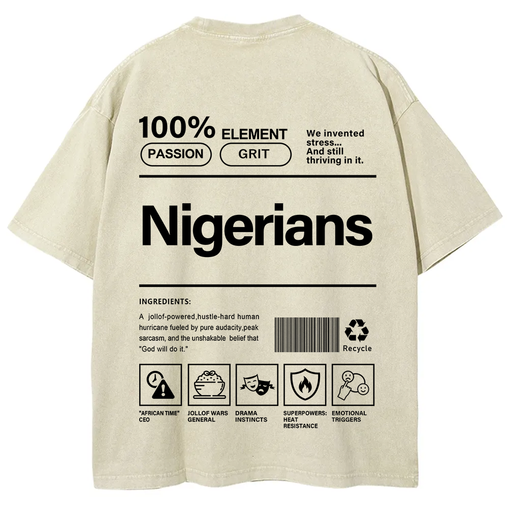 Nigerians Unisex Fit  Washed T-Shirt
