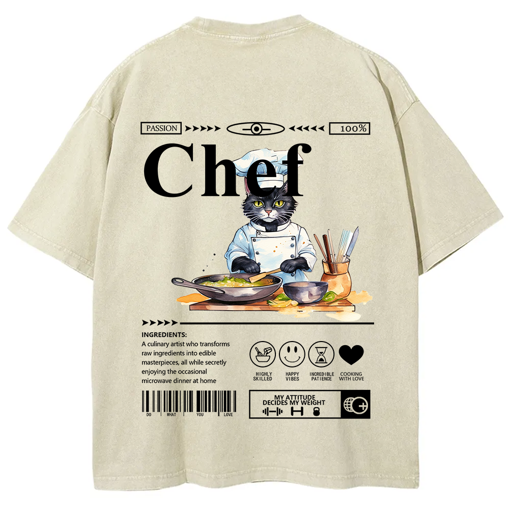 Chef Unisex Fit Washed T-Shirt