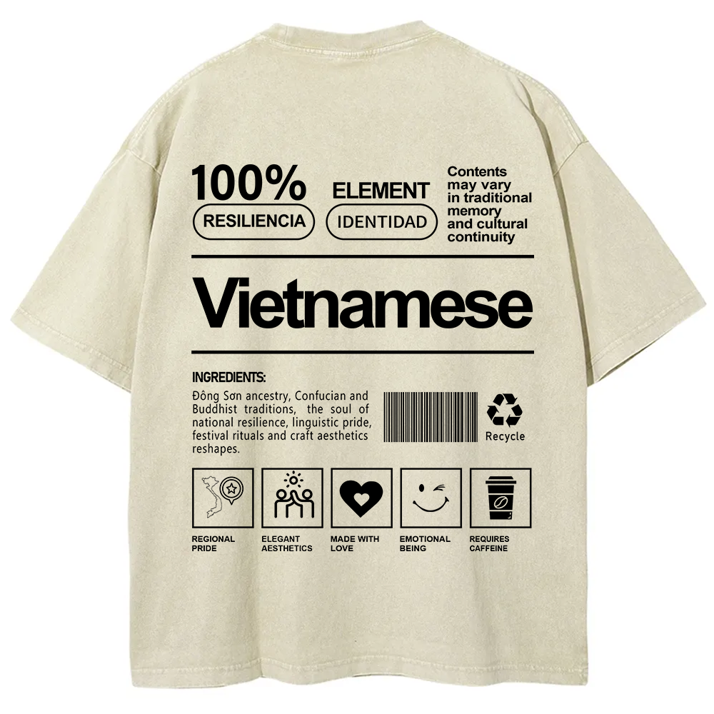 Vietnamese Unisex Fit  Washed T-Shirt