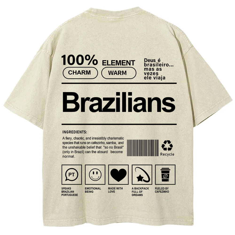 Brazilians Unisex Fit  Washed T-Shirt