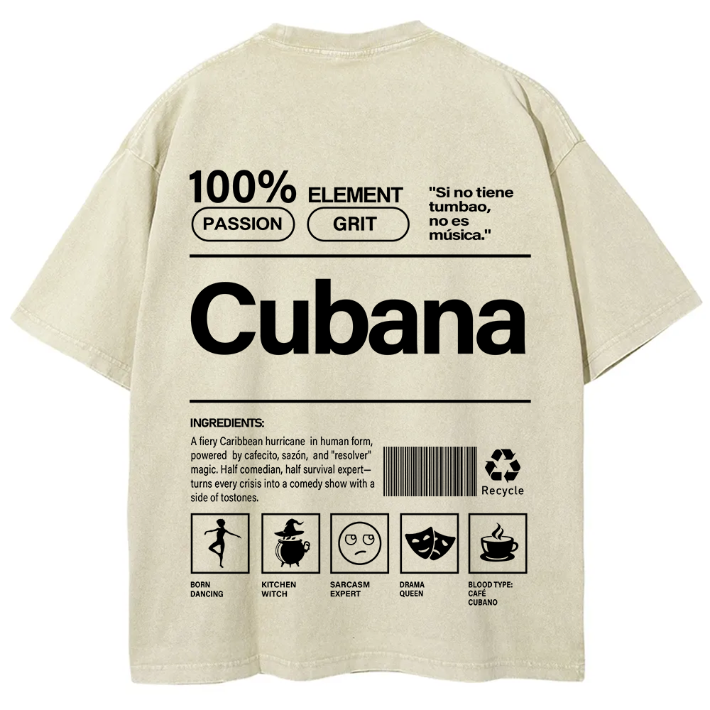 Cubana Unisex Fit  Washed T-Shirt