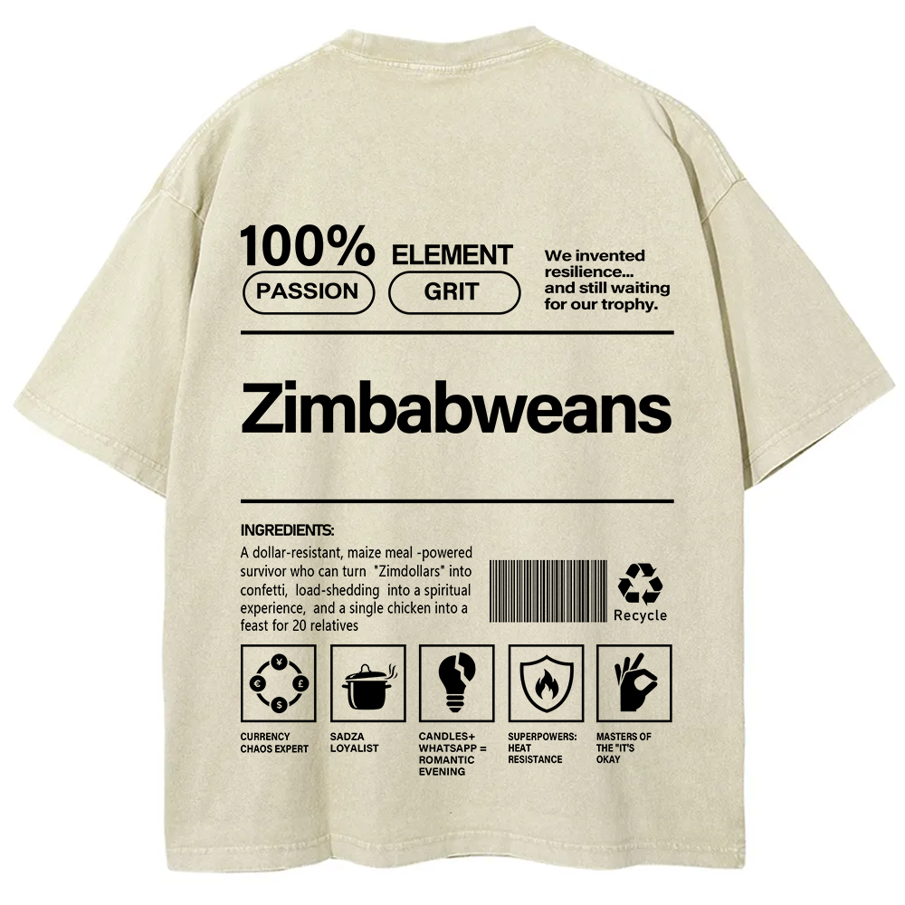 Zimbabweans Unisex Fit  Washed T-Shirt