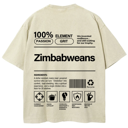 Zimbabweans Unisex Fit  Washed T-Shirt