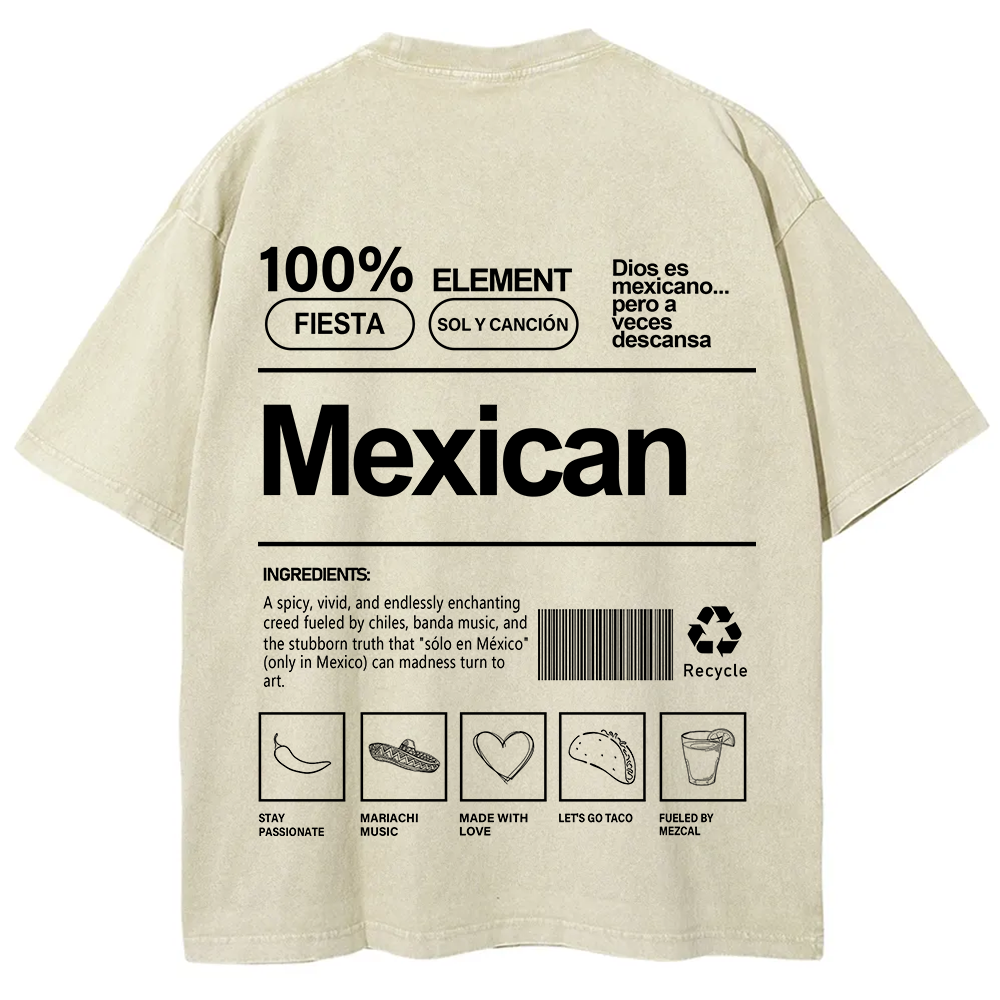 Mexican Unisex Fit  Washed T-Shirt