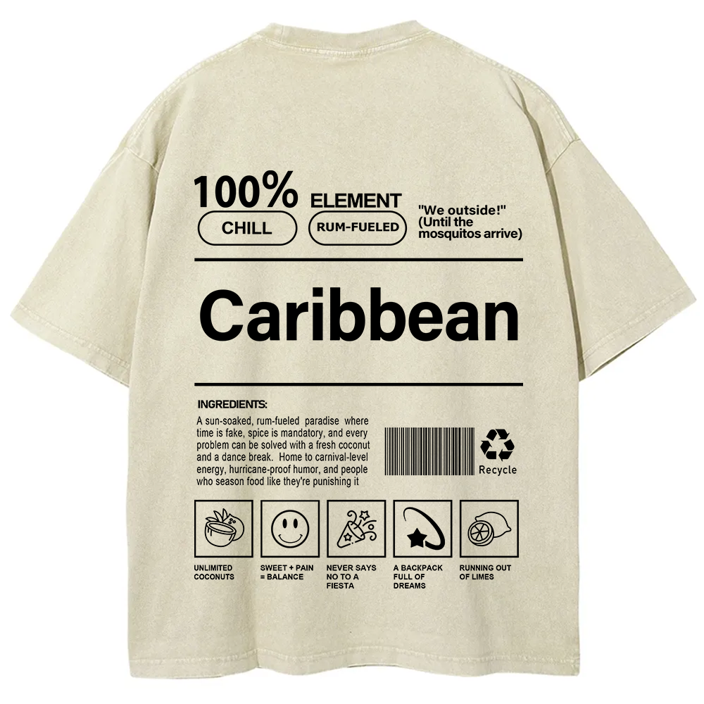 Caribbean Unisex Fit  Washed T-Shirt