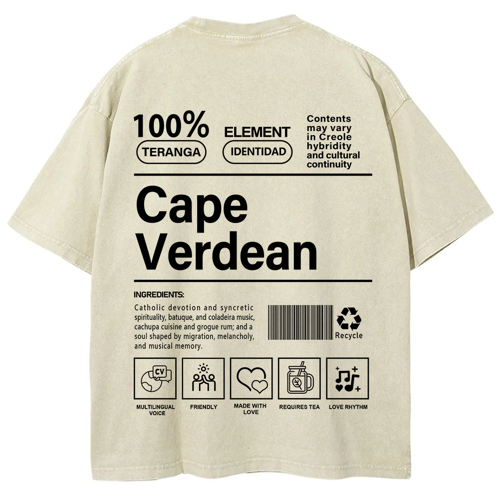 Cape Verdean Unisex Fit  Washed T-Shirt