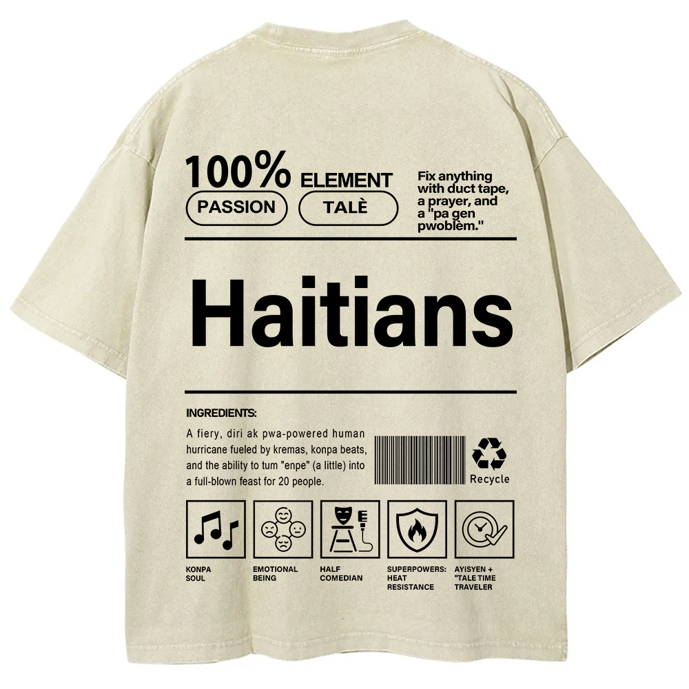 Haitians Unisex Fit  Washed T-Shirt
