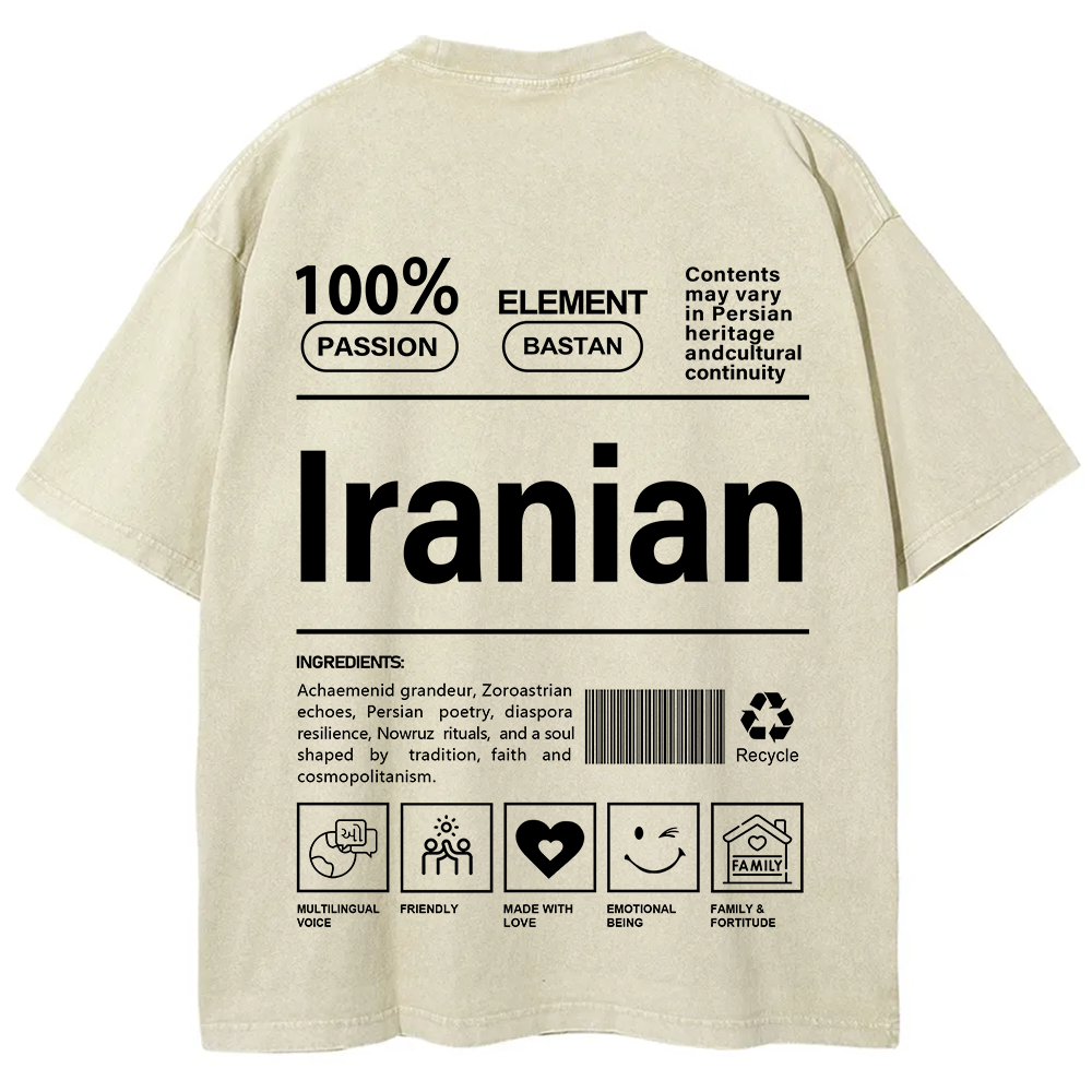 Iranian Unisex Fit  Washed T-Shirt