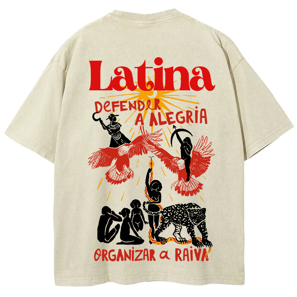 Latina Unisex Fit  Washed T-Shirt