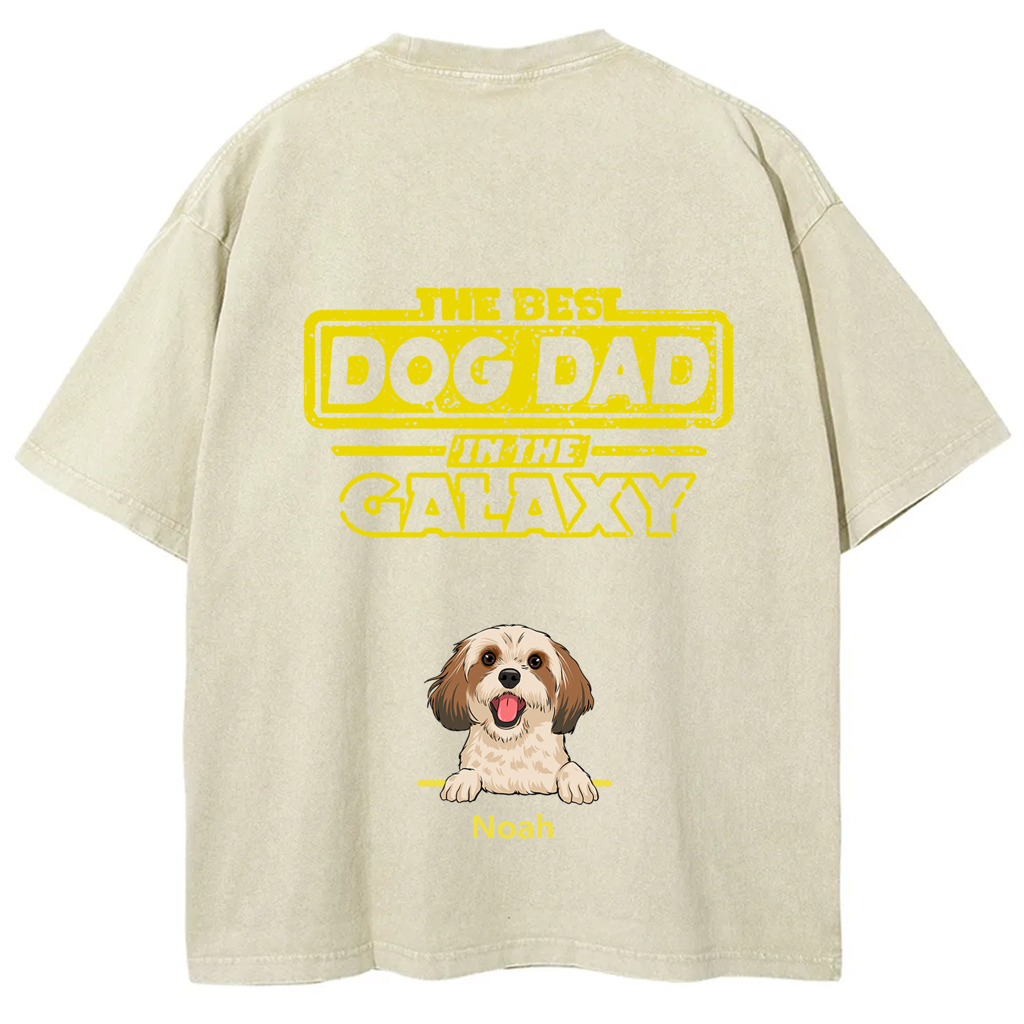 The Best Dog Dad In The Galaxy - Personalized Custom Unisex T-shirt
