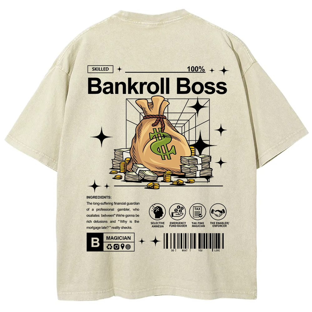 Bankroll Boss Unisex Fit Washed T-Shirt