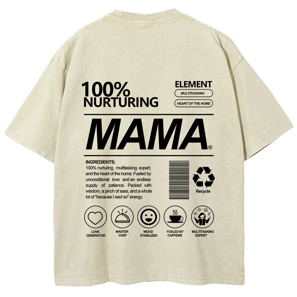 Mama Unisex Fit Washed T-Shirt