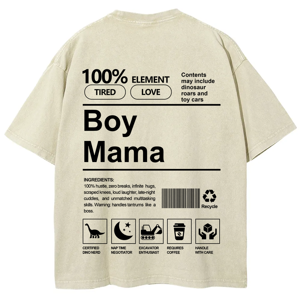 Boy Mama Unisex Fit Washed T-Shirt