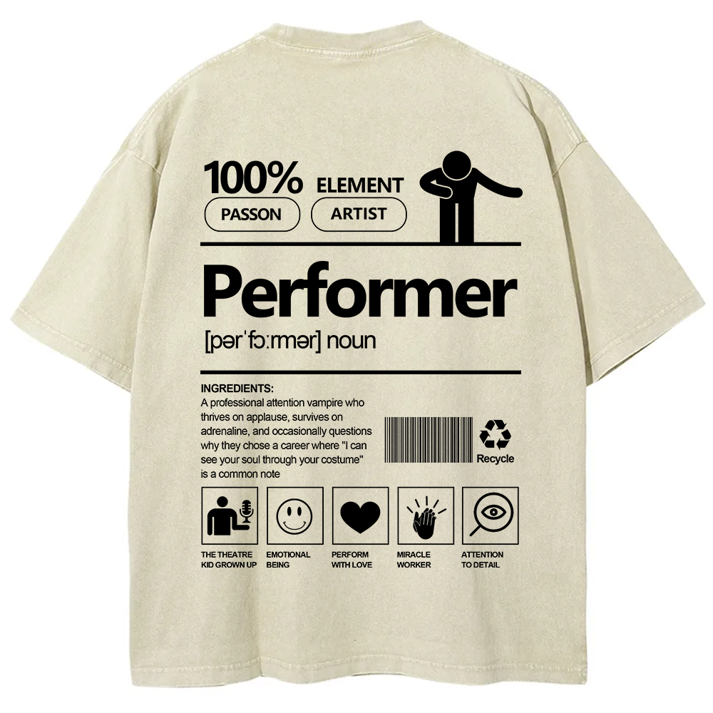 Performer Unisex Fit Washed T-Shirt