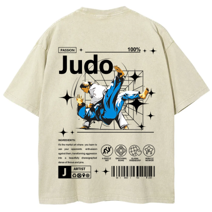 Judo Unisex Fit Washed T-Shirt