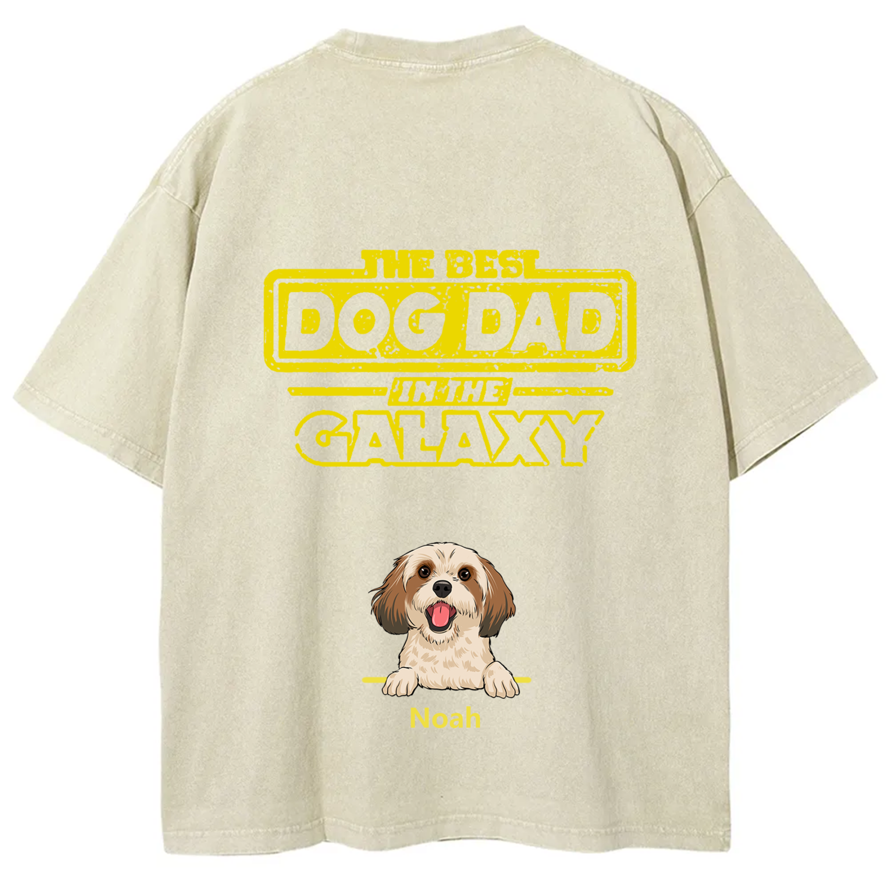 The Best Dog Dad In The Galaxy - Personalized Custom Unisex T-shirt