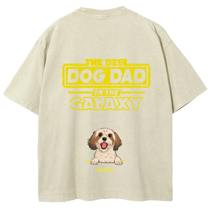 The Best Dog Dad In The Galaxy - Personalized Custom Unisex T-shirt