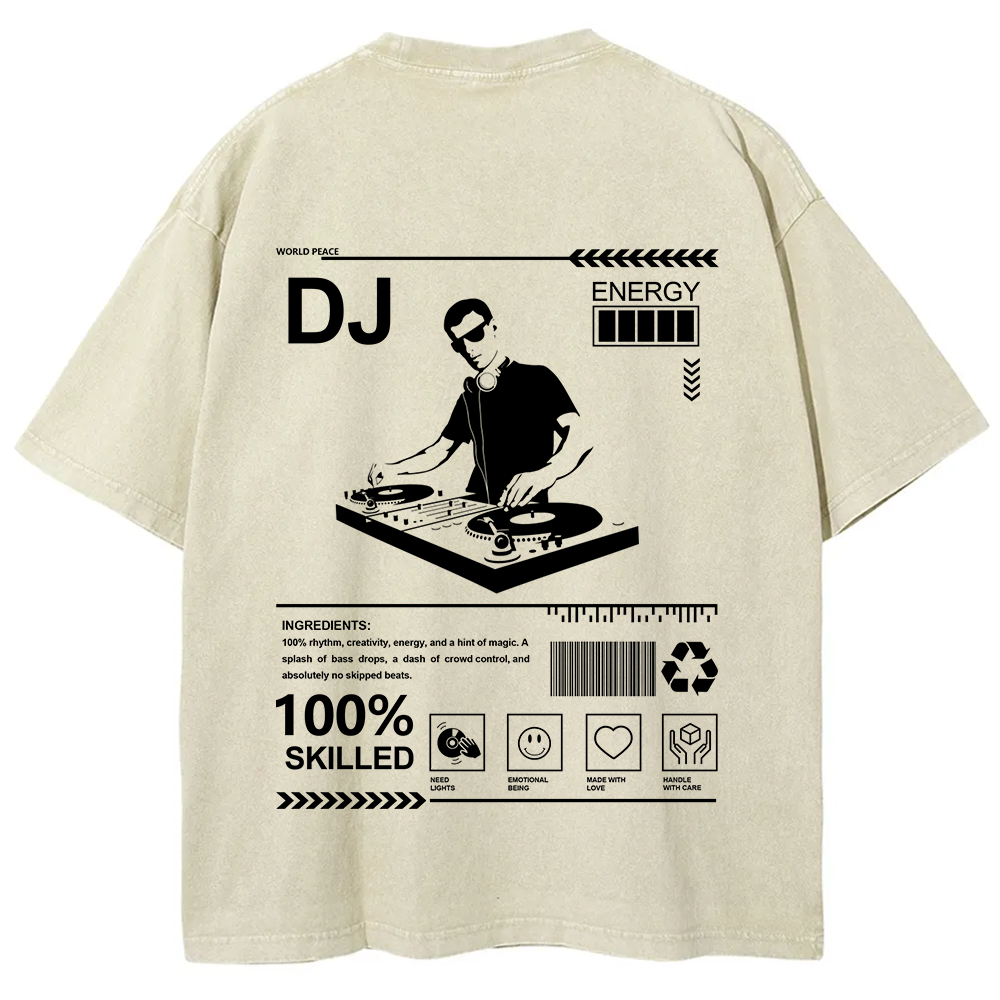 DJ Unisex Fit Washed T-Shirt
