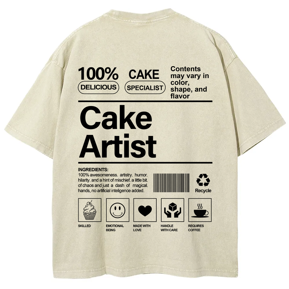 Cake Artist Unisex Fit Washed T-Shirt