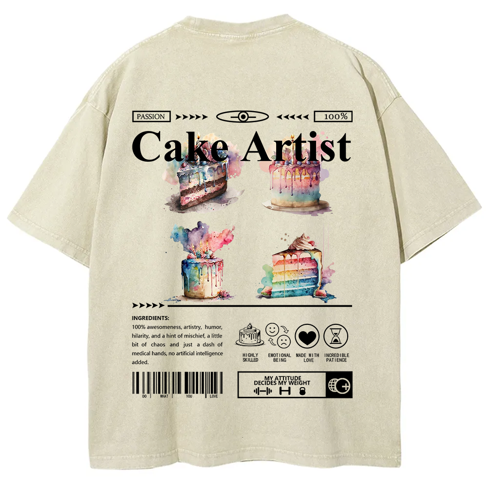 Cake Artist Unisex Fit Washed T-Shirt