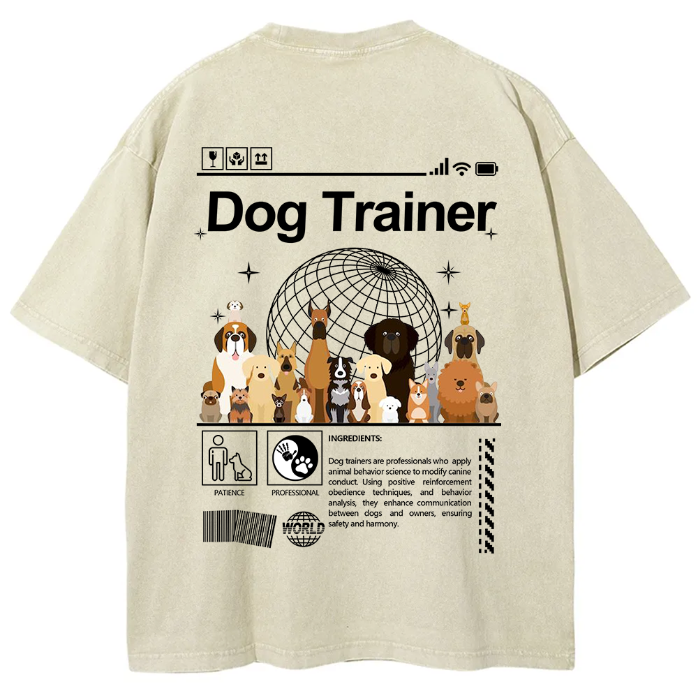 Dog Trainer Unisex Fit Washed T-Shirt