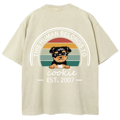 This Human Belongs To - Personalized Custom Unisex T-shirt