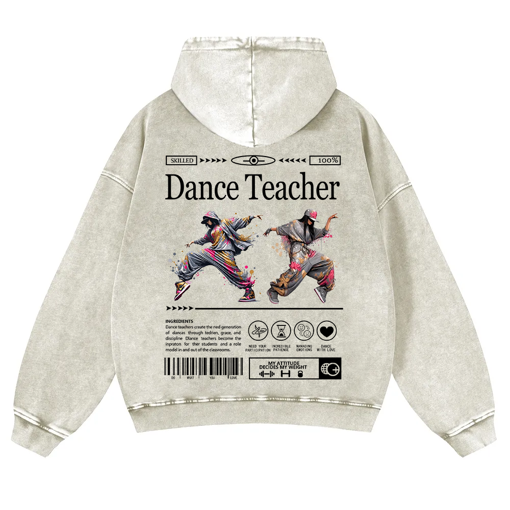 Dance Teacher Washed Hoodie wearishow
