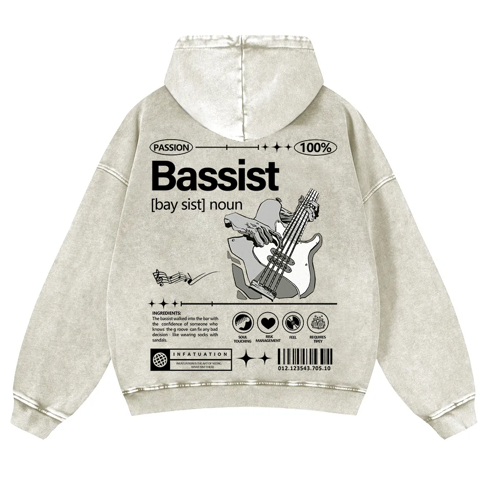 Bassist Washed Hoodie wearishow