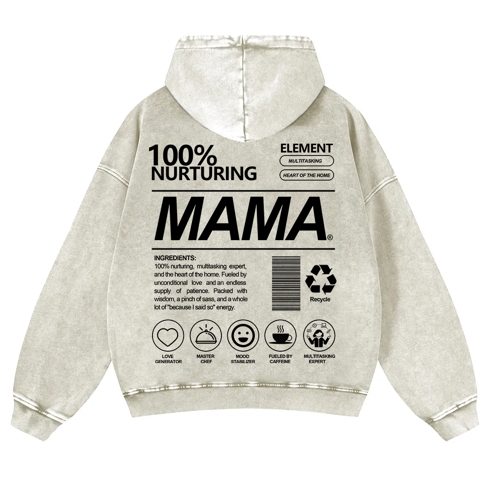 Mama Washed Hoodie wearishow