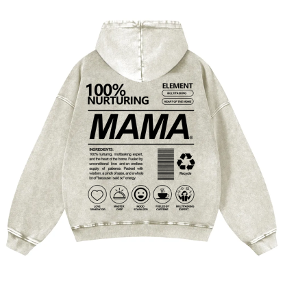 Mama Washed Hoodie wearishow
