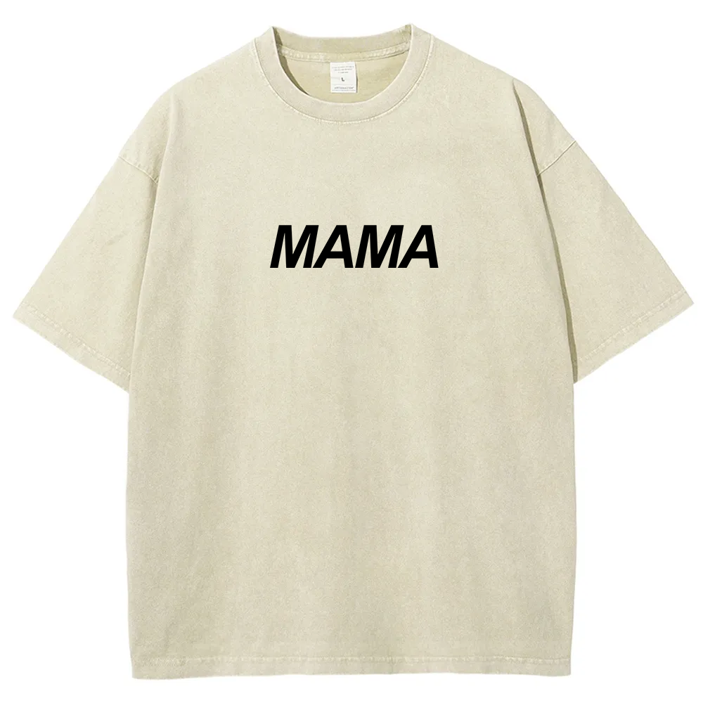 Mama Unisex Fit Washed T-Shirt