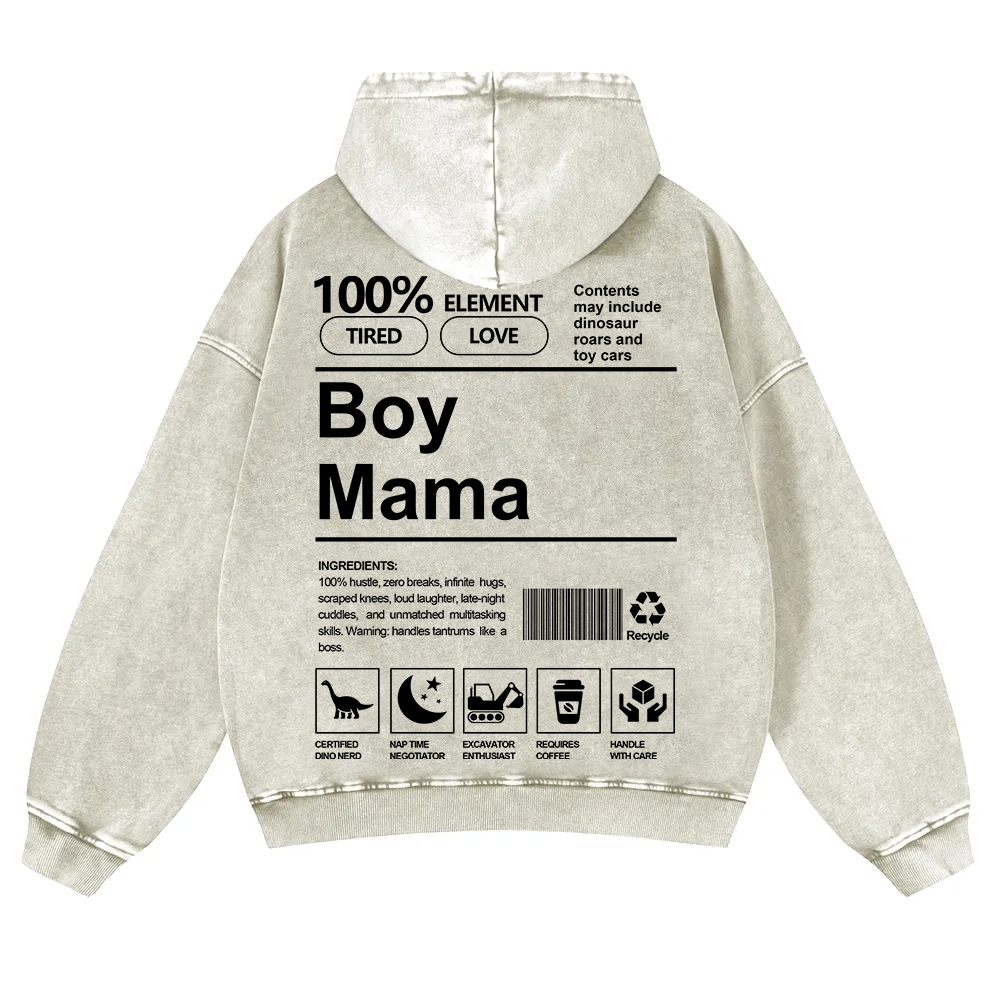 Boy Mama Washed Hoodie wearishow