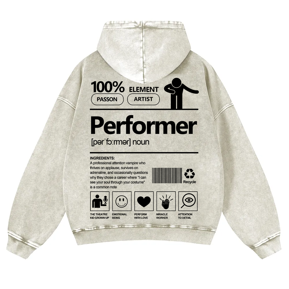 Performer Washed Hoodie wearishow