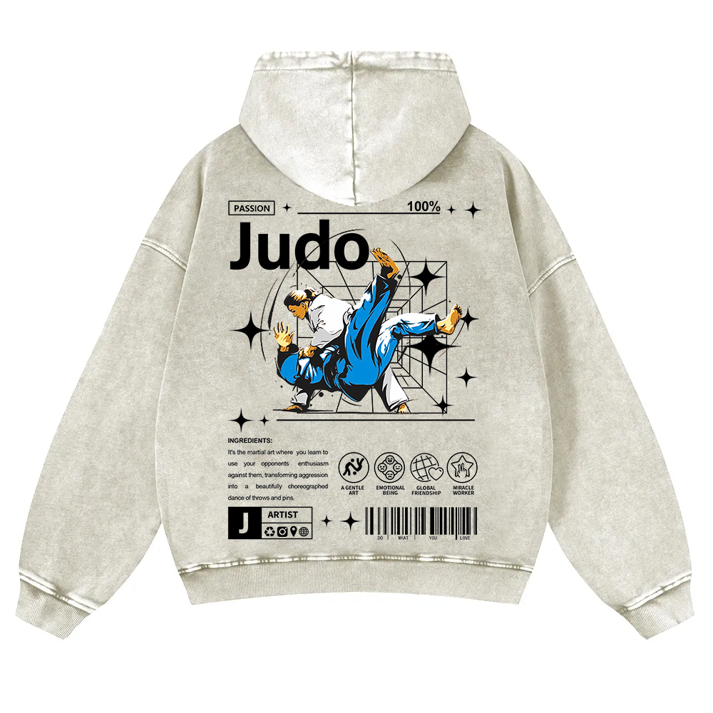 Judo Washed Hoodie wearishow