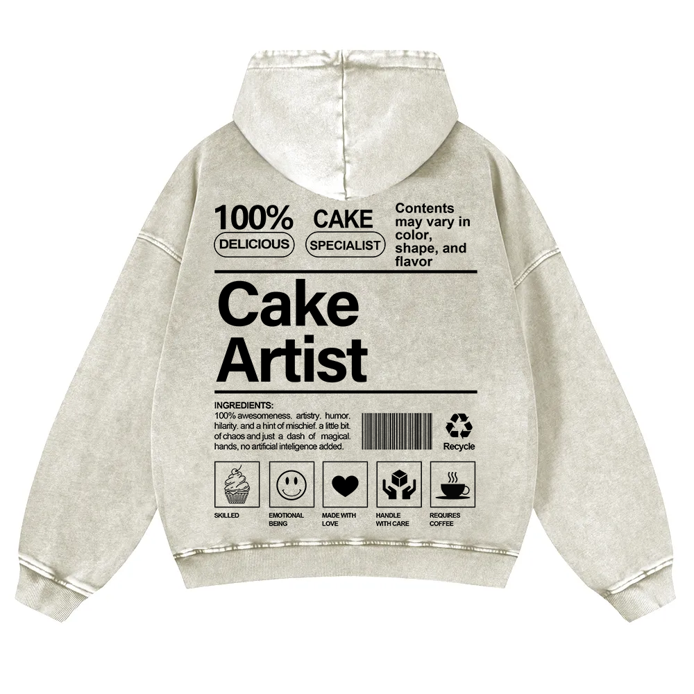 Cake Artist Washed Hoodie wearishow