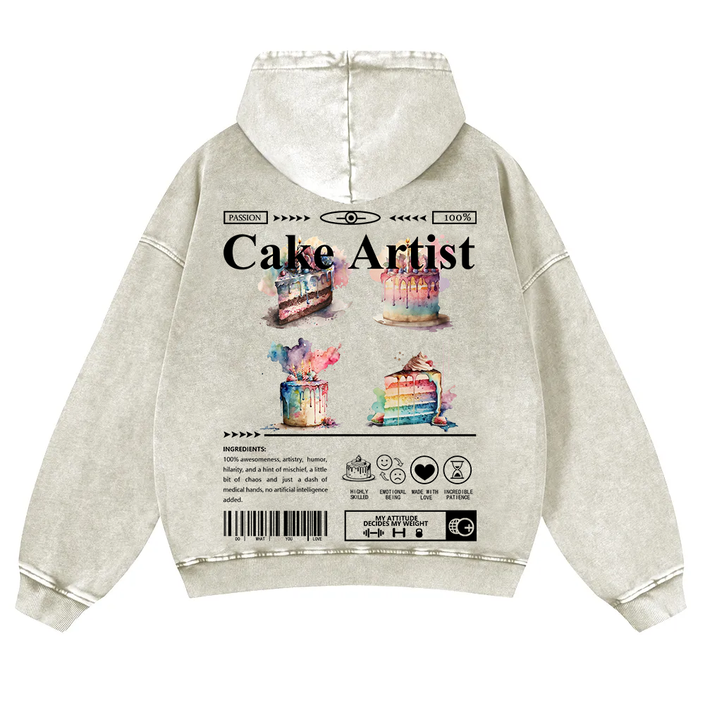 Cake Artist Washed Hoodie wearishow