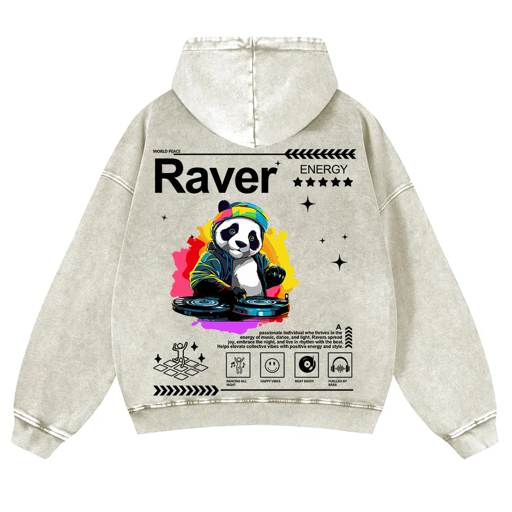 Raver Washed Hoodie wearishow