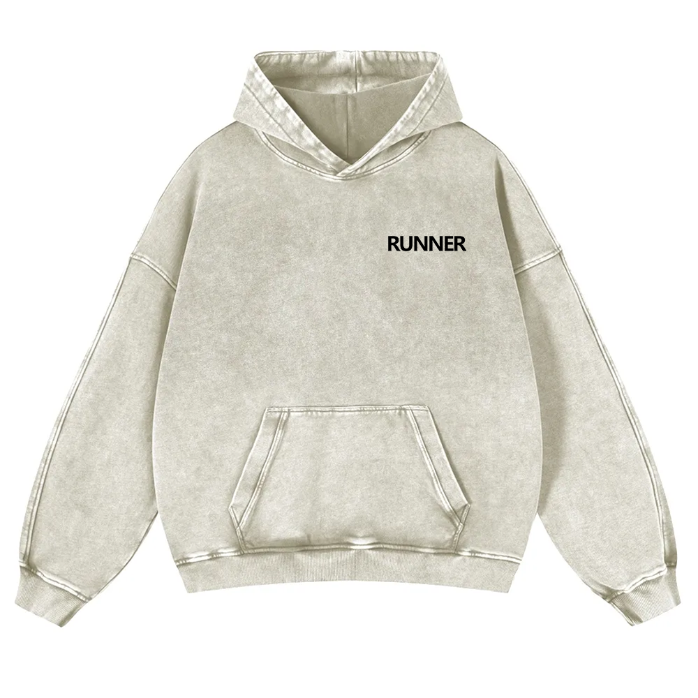 Runner Washed Hoodie wearishow