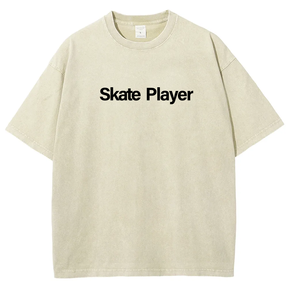 Skate Player  Unisex Fit Washed T-Shirt