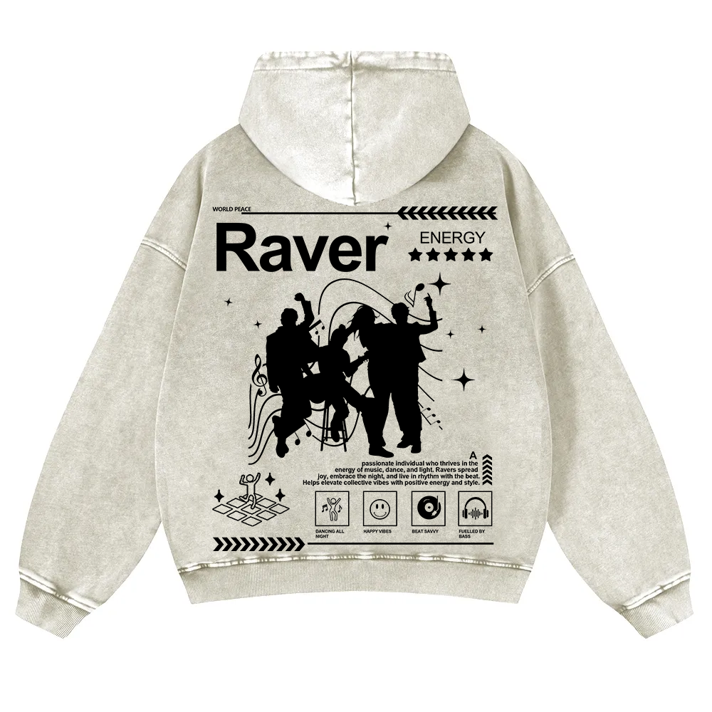 Raver Washed Hoodie wearishow