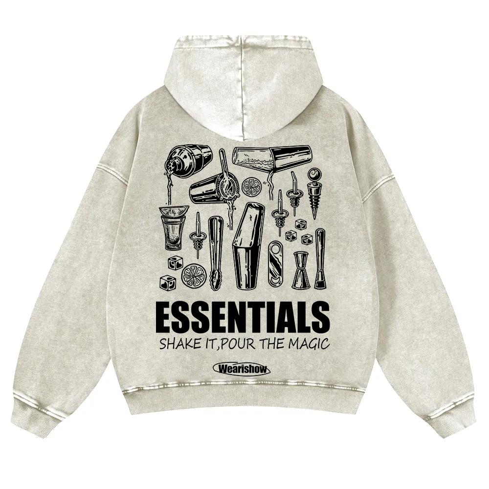 Bartender Essentials Washed Hoodie wearishow