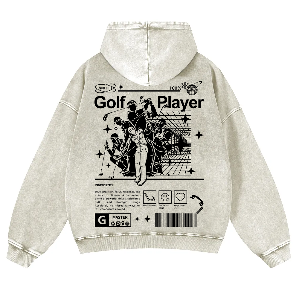 Golf Player Washed Hoodie wearishow