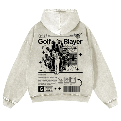 Golf Player Washed Hoodie wearishow