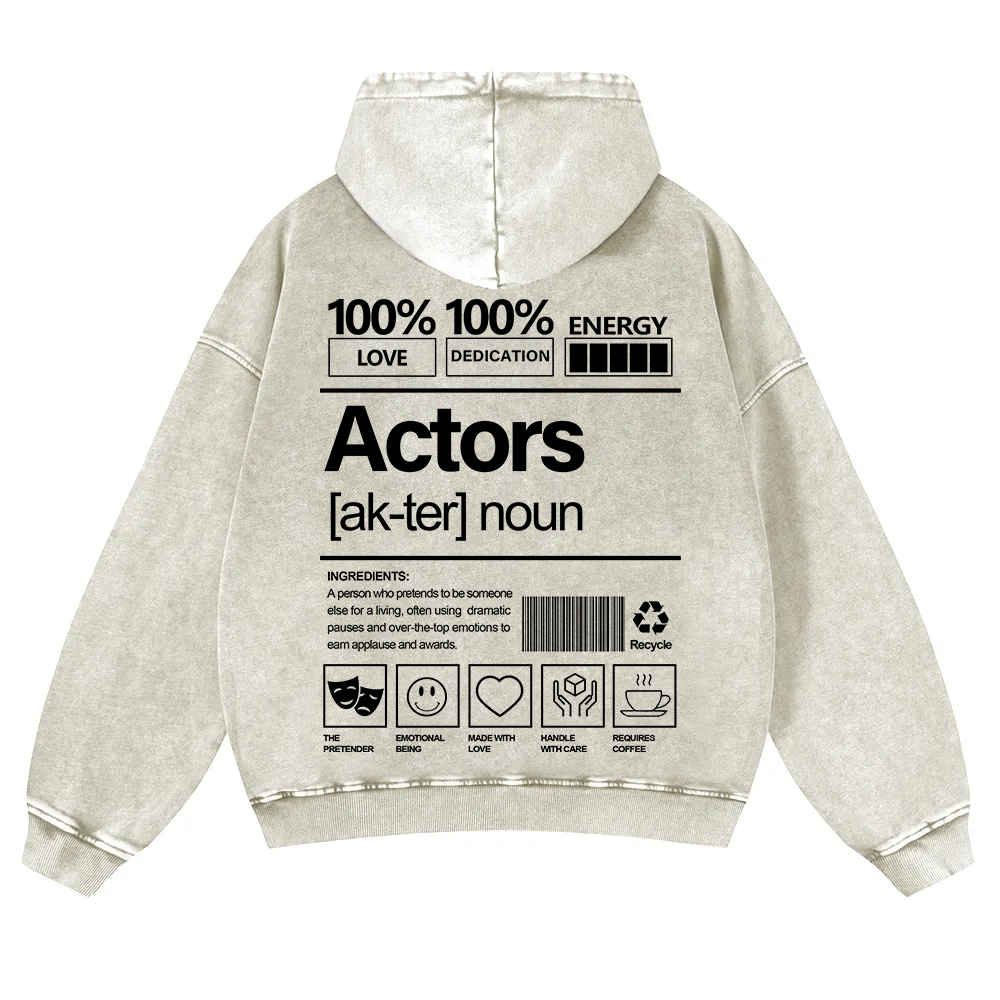 Actors  Washed Hoodie wearishow