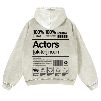 Actors  Washed Hoodie wearishow