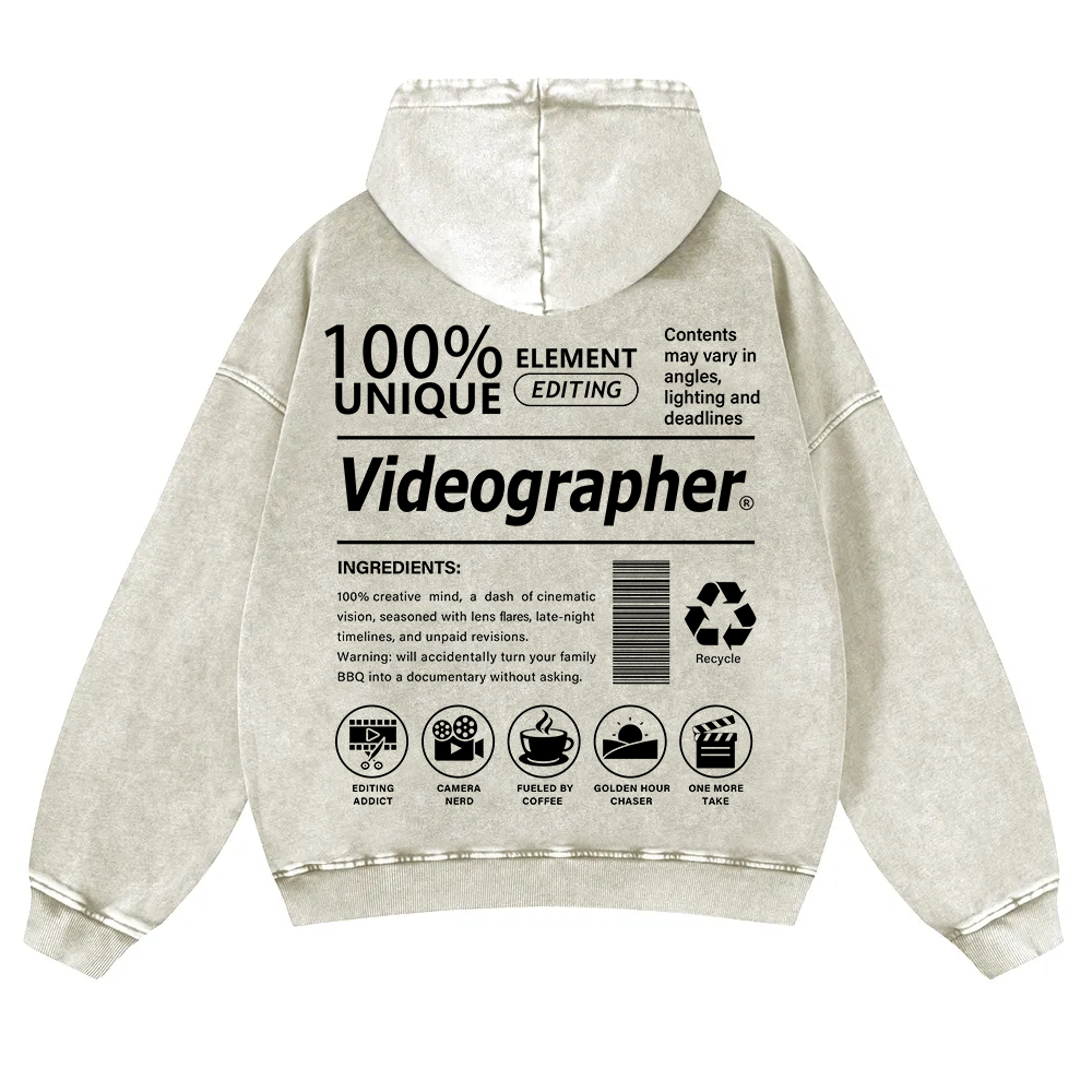 Videographer Washed Hoodie wearishow