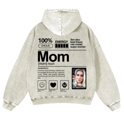 Addcustom Photo family Vintage Washed Hoodie